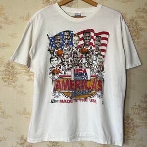 Vintage 1992 USA Dream Team T-Shirt | Salem Sportswear | Thrashed | L